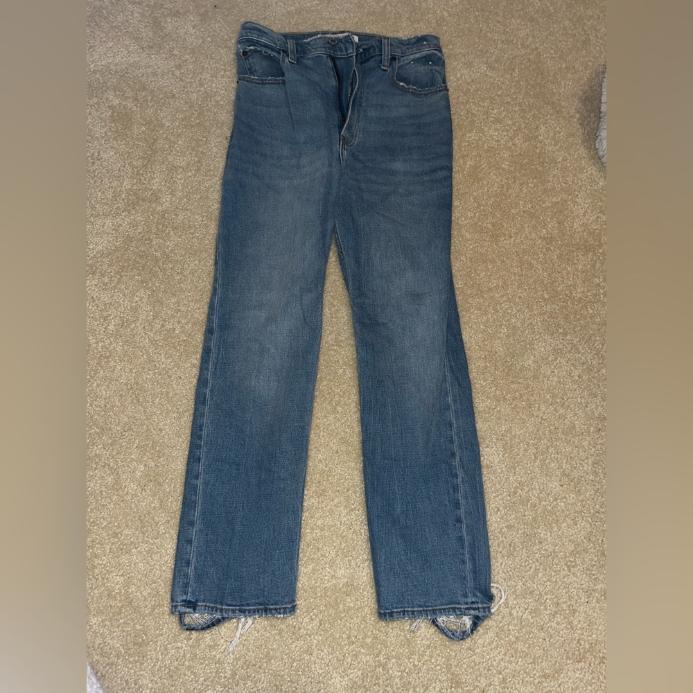 Abercrombie & Fitch Ankle Straight Ultra High Rise Jeans